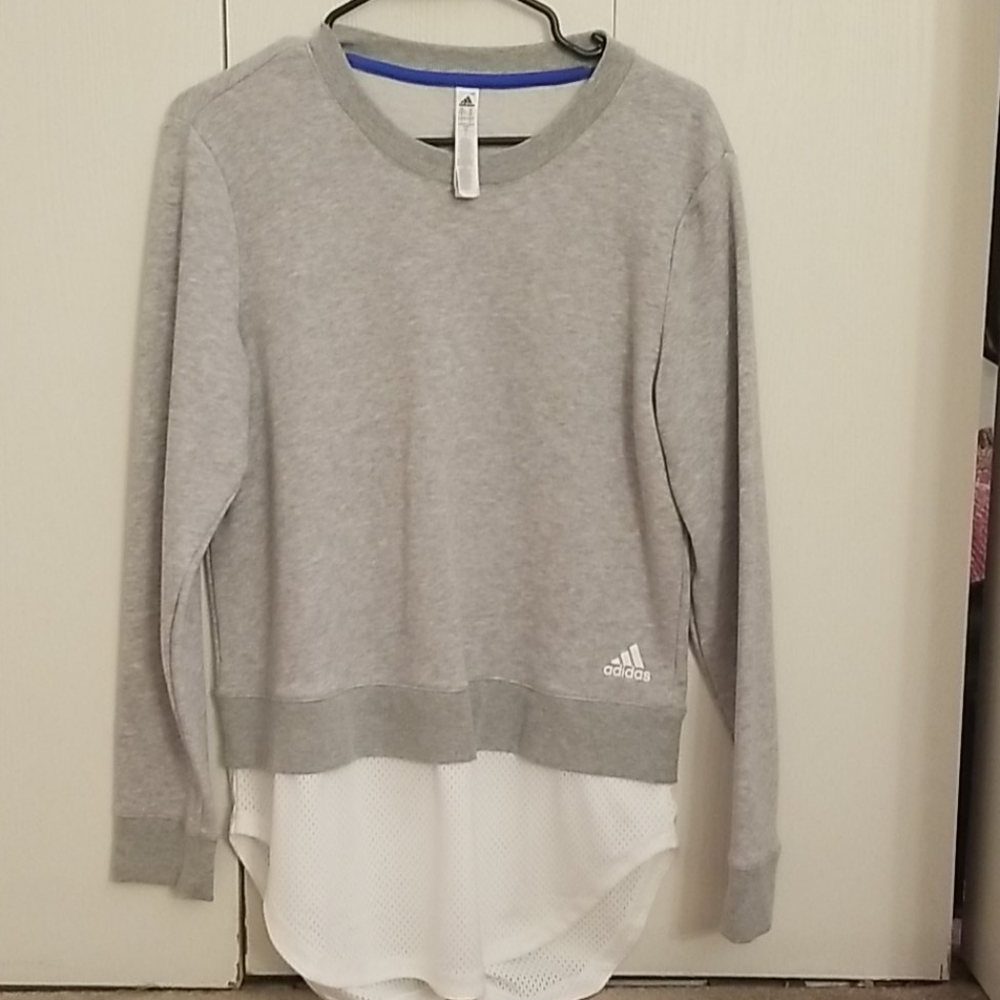 Adidas sweatshirt with mesh jersey bottom